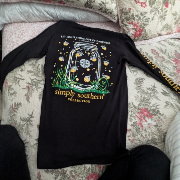 Simply Southern Black Womens Long Sleeve Shirt - Picture 1 of 3